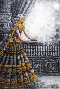 Bandah Ali, 24 x 36 Inch, Acrylic on Canvas, Figurative-Painting, AC-BNA-188